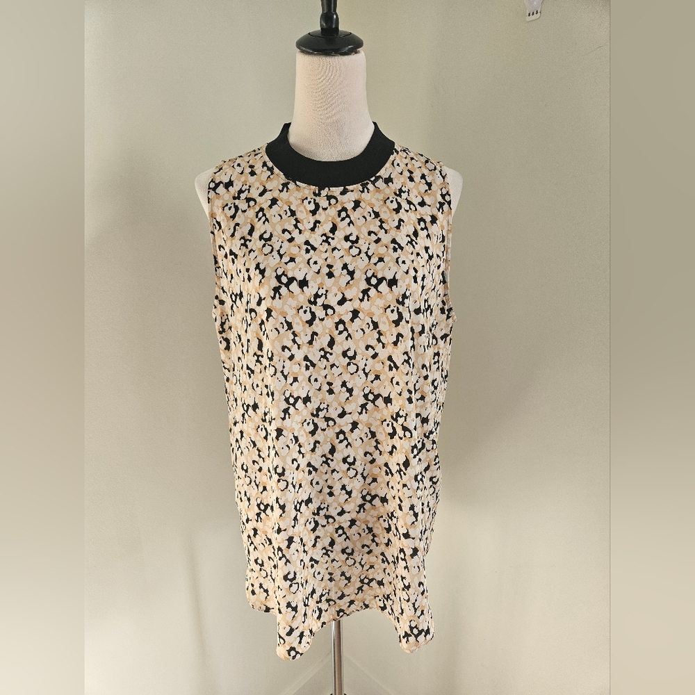 LOFT Sleeveless Animal Print Blouse – Size Large